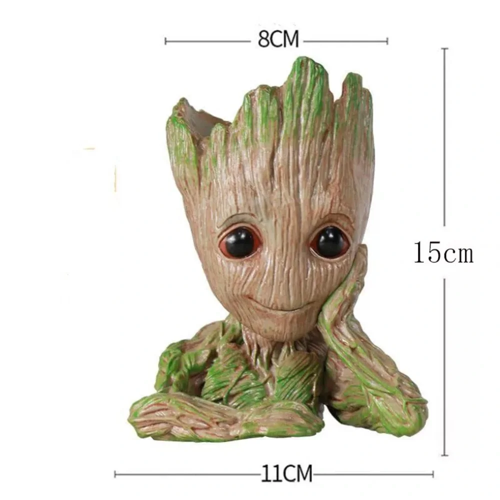 Groot Baby Flowerpot Cute Action Figures Hero Model Vessel Toy Pen Pot Holder